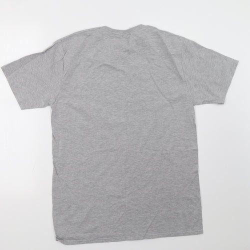 Gildan Mens Grey    T-Shirt Size L