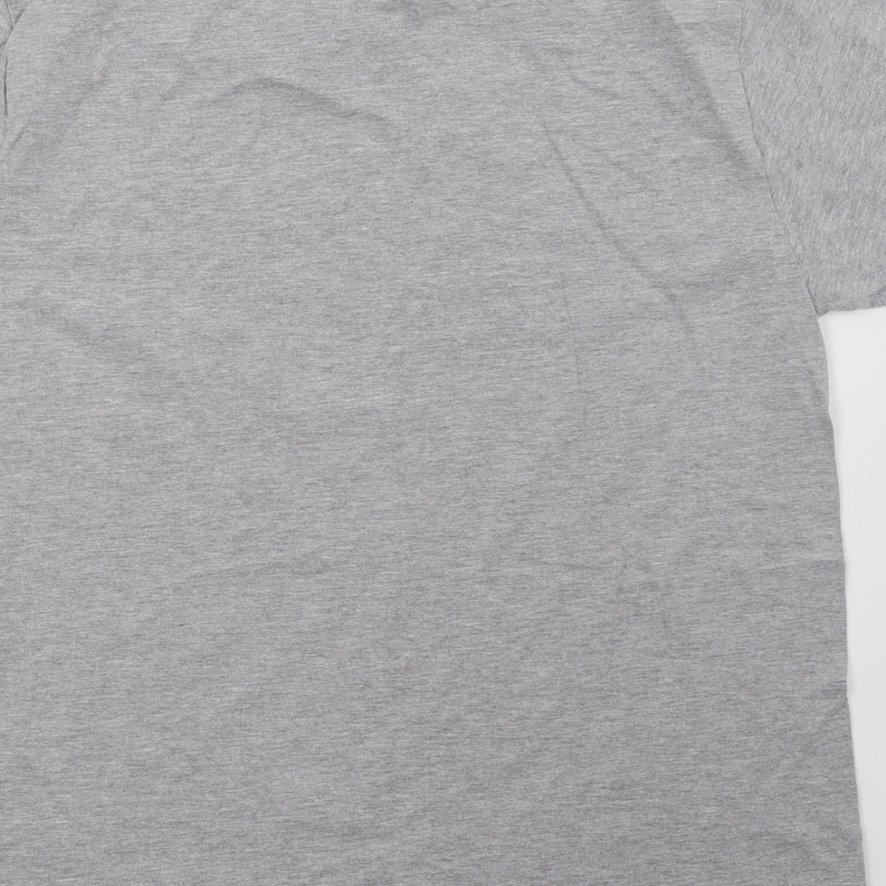 Gildan Mens Grey    T-Shirt Size L