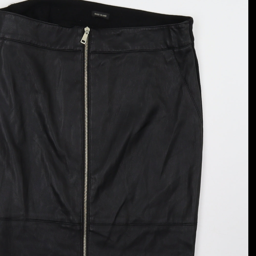 River Island Womens Black   A-Line Skirt Size 16
