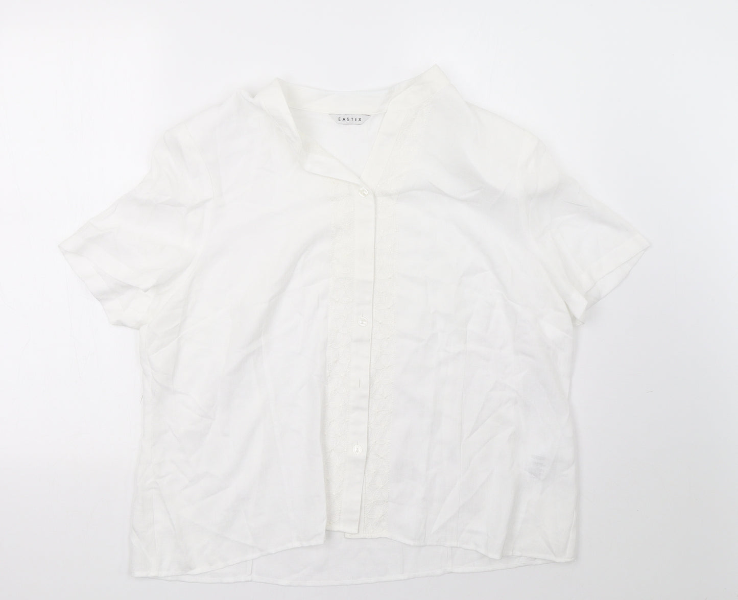 eastext Womens White   Basic T-Shirt Size 20