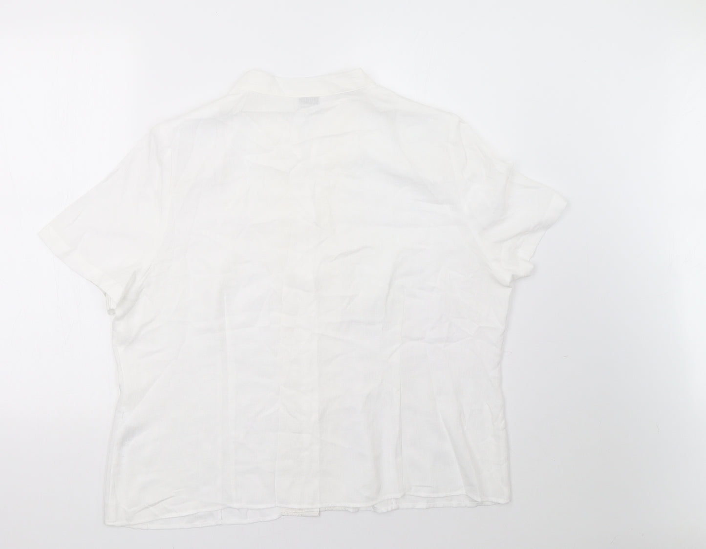 eastext Womens White   Basic T-Shirt Size 20