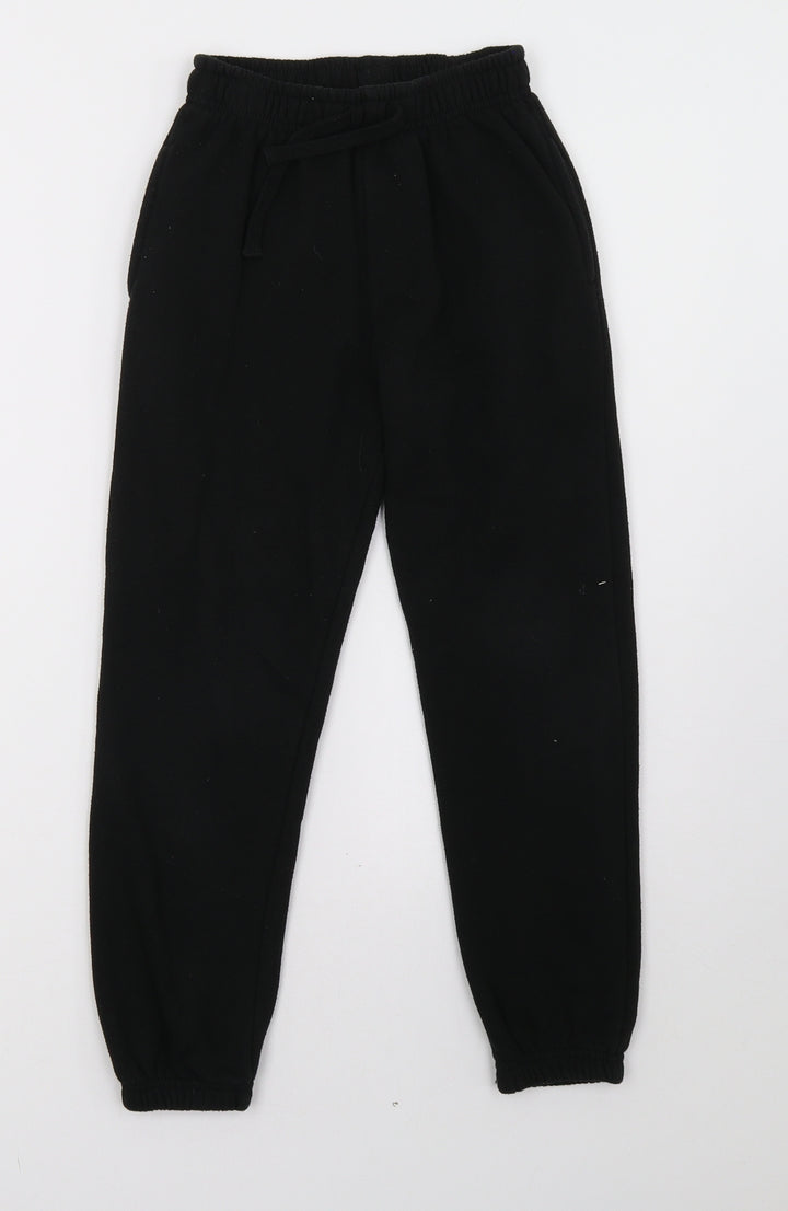 Primark Boys Black   Jogger Trousers Size 9 Months