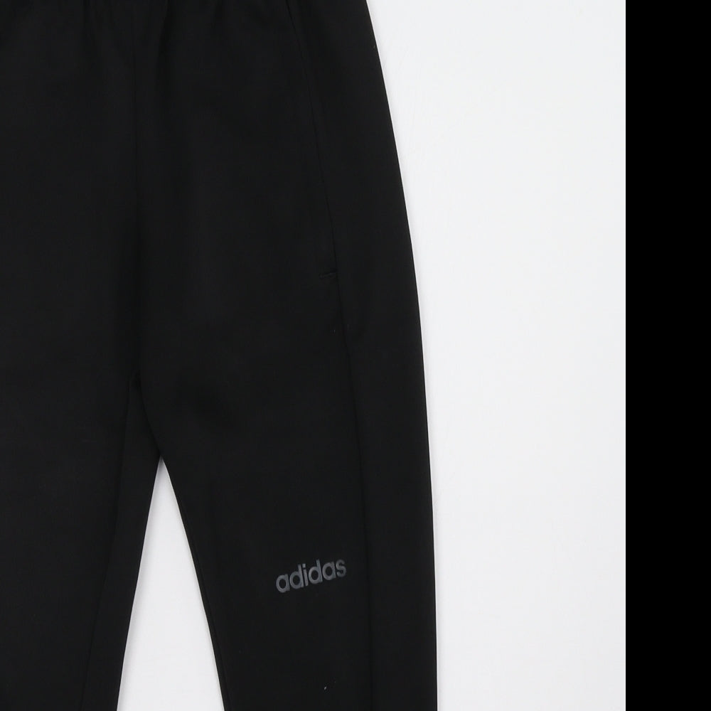 adidas Boys Black   Jogger Trousers Size 8 Years