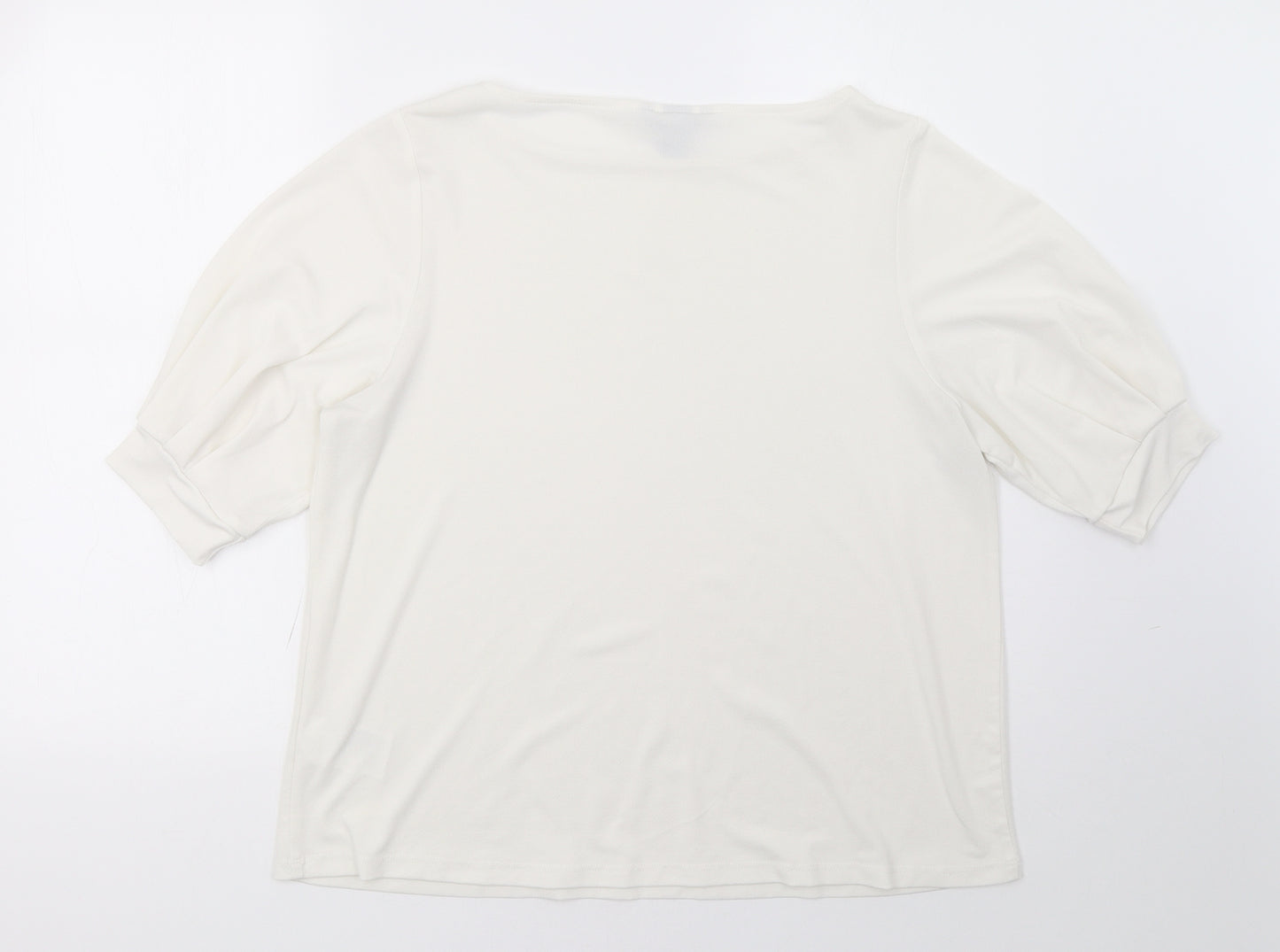 H&M Womens White   Basic Blouse Size L