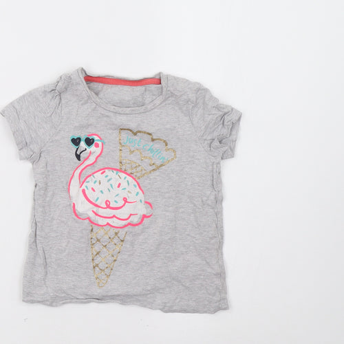 Marks and Spencer Girls Grey   Basic T-Shirt Size 5 Years