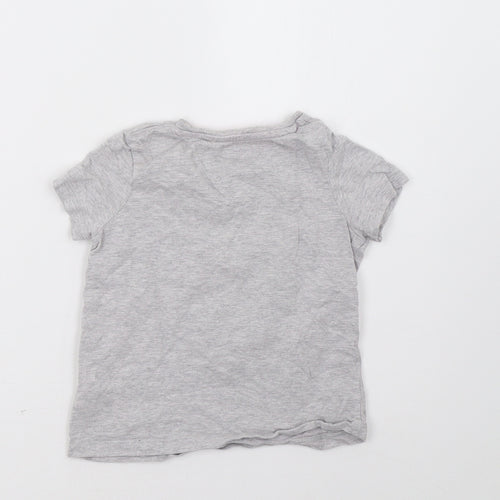Marks and Spencer Girls Grey   Basic T-Shirt Size 5 Years
