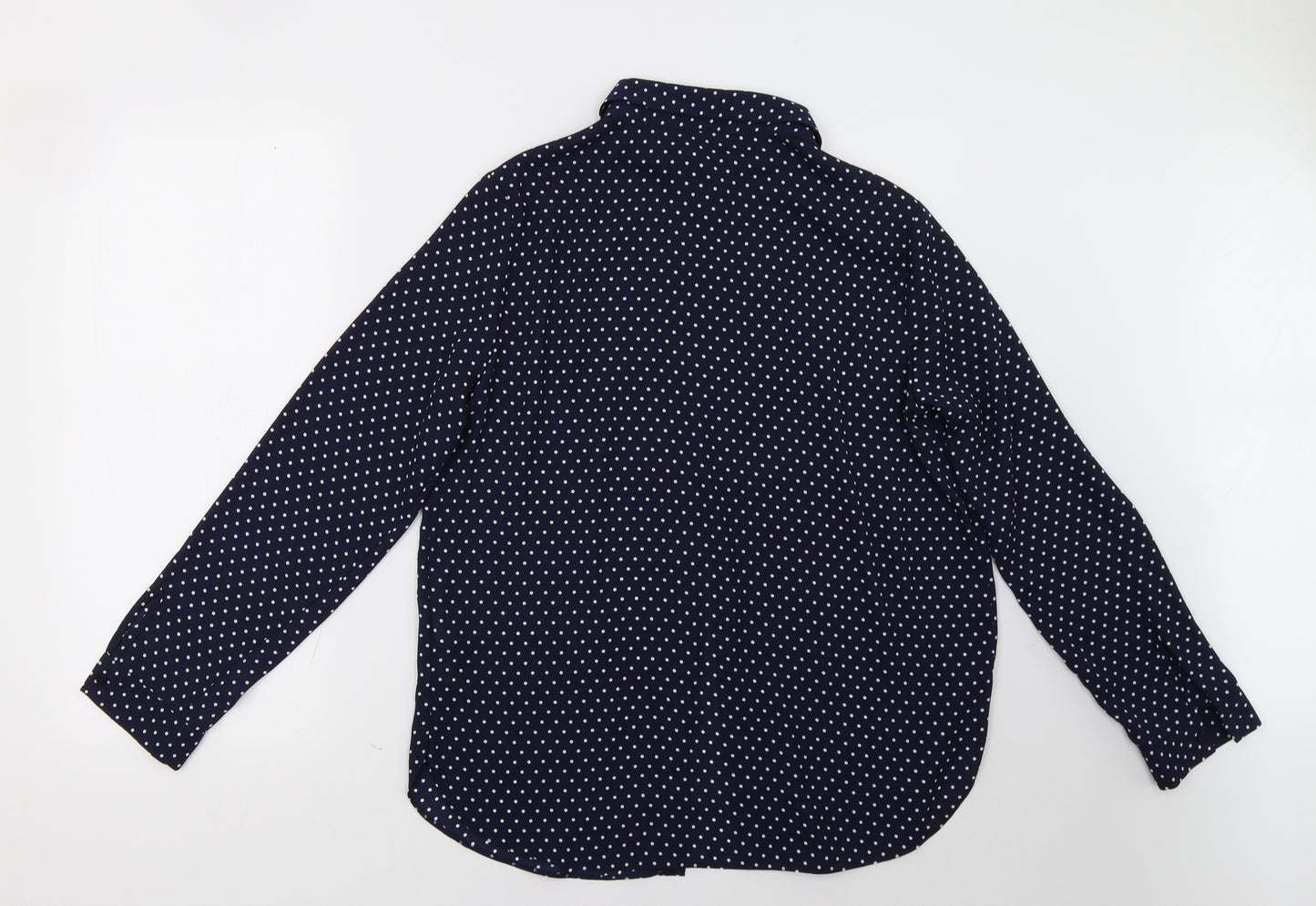 Primark Womens Blue Polka Dot  Basic Button-Up Size 12