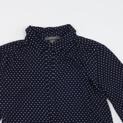 Primark Womens Blue Polka Dot  Basic Button-Up Size 12