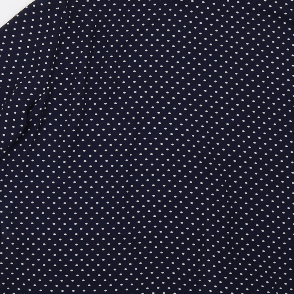 Primark Womens Blue Polka Dot  Basic Button-Up Size 12