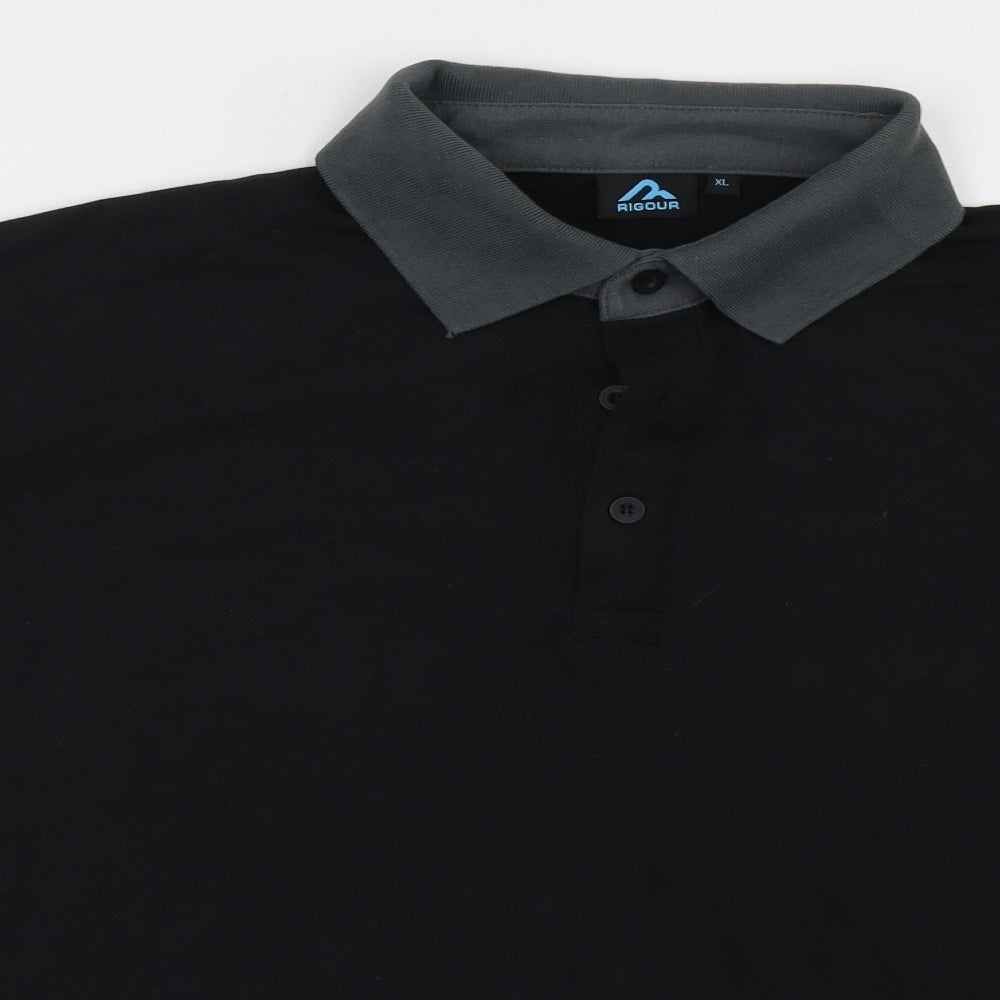 rigour Mens Black    Polo Size XL