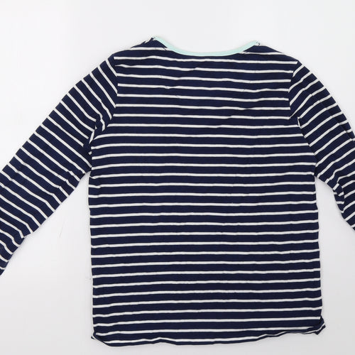 Marks and Spencer Girls Blue Striped  Pullover Sweatshirt Size 14-15 Years