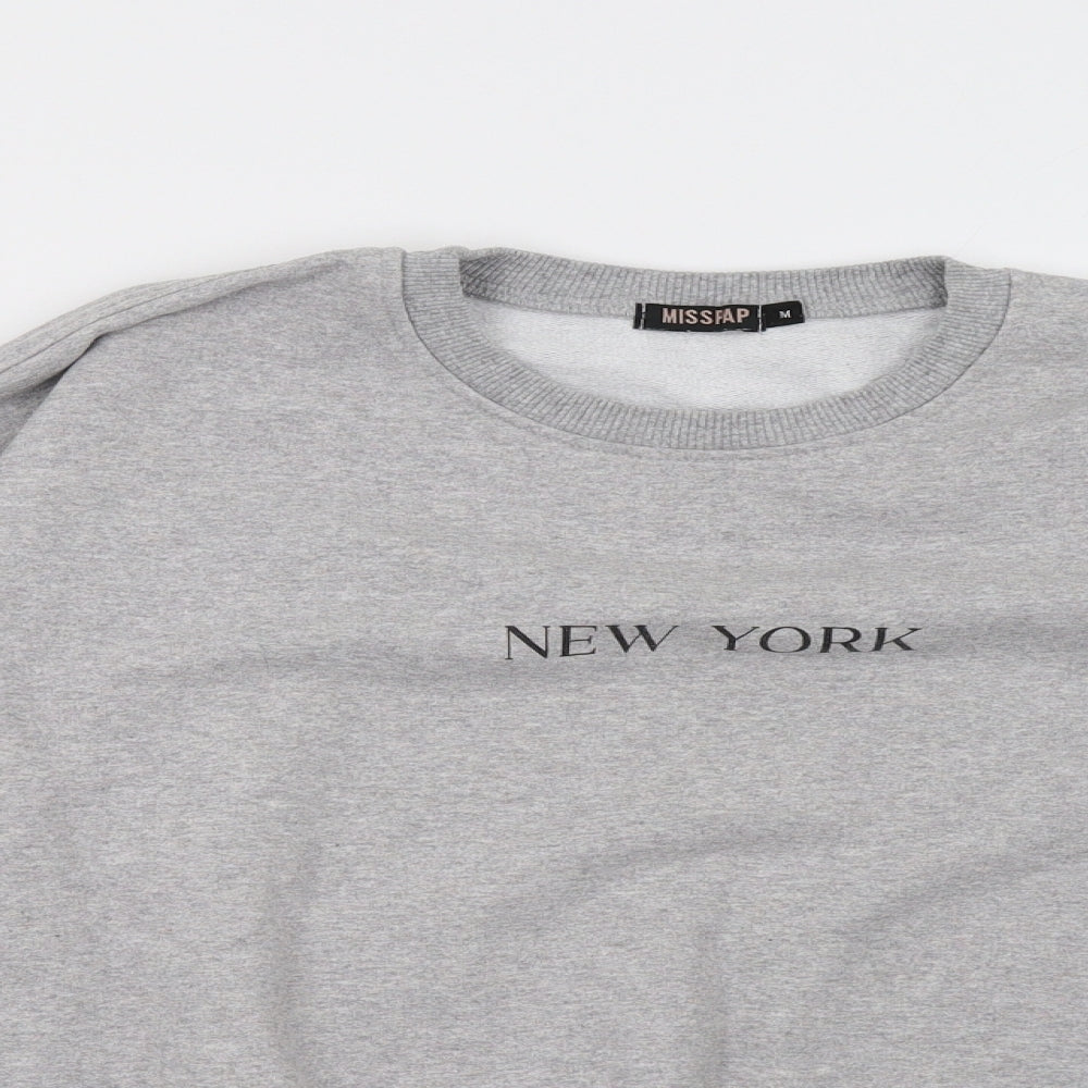 Misspap Womens Grey   Pullover Sweatshirt Size M