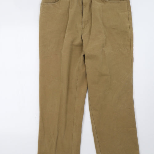 Brook Taverner Mens Brown   Chino Trousers Size 36 L32 in