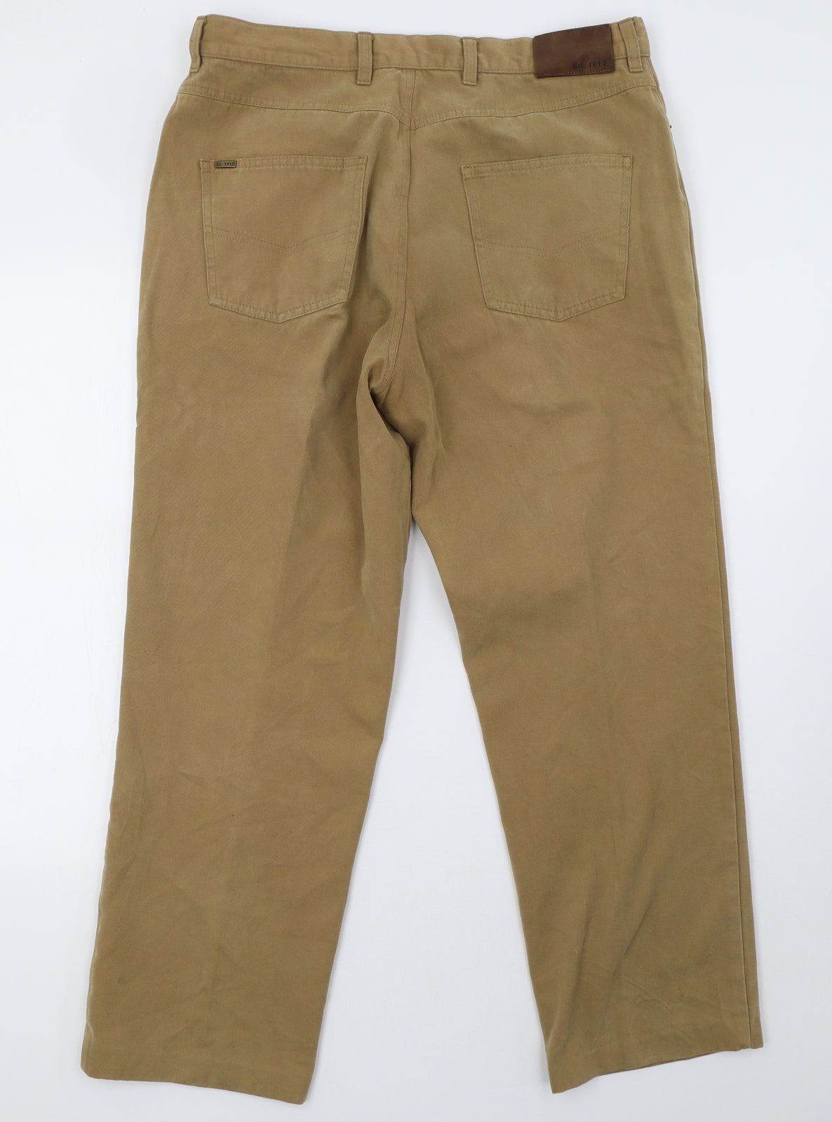 Brook Taverner Mens Brown   Chino Trousers Size 36 L32 in