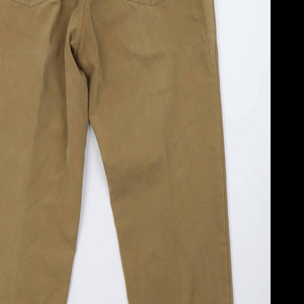 Brook Taverner Mens Brown   Chino Trousers Size 36 L32 in