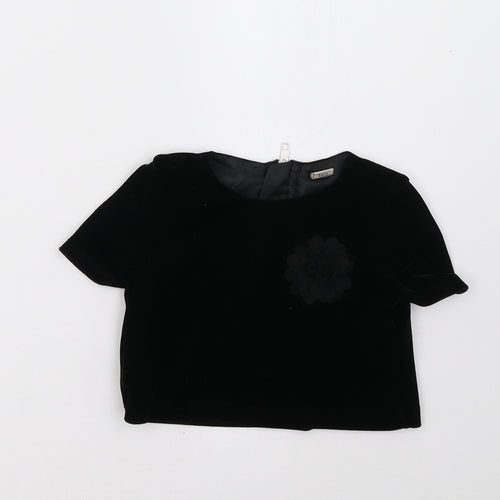Sainsburys Girls Black   Basic T-Shirt Size 3 Years