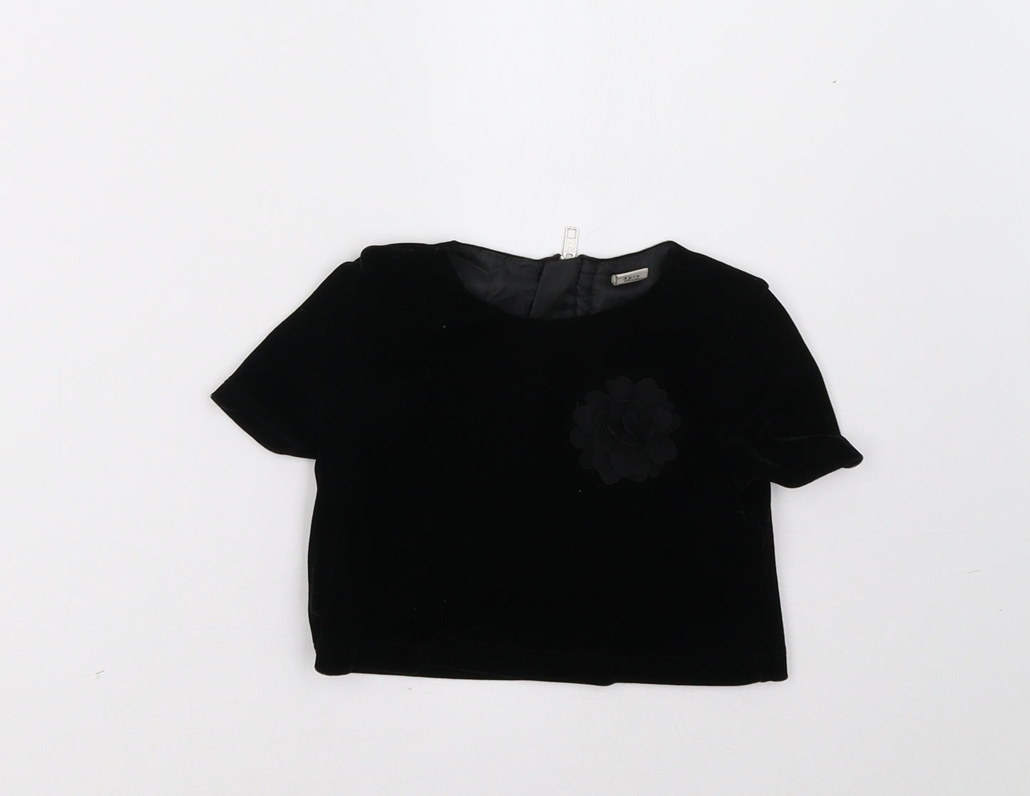 Sainsburys Girls Black   Basic T-Shirt Size 3 Years