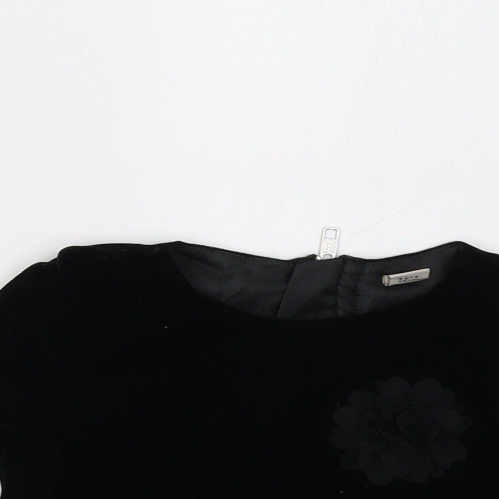 Sainsburys Girls Black   Basic T-Shirt Size 3 Years