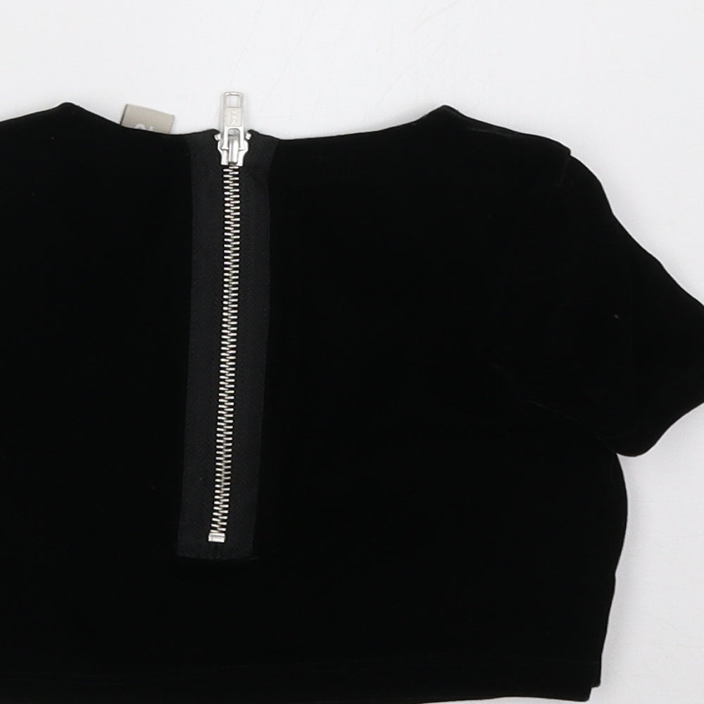 Sainsburys Girls Black   Basic T-Shirt Size 3 Years