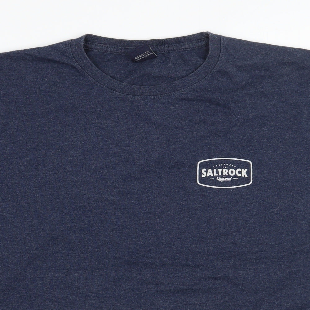 Salt rock Mens Blue    T-Shirt Size L