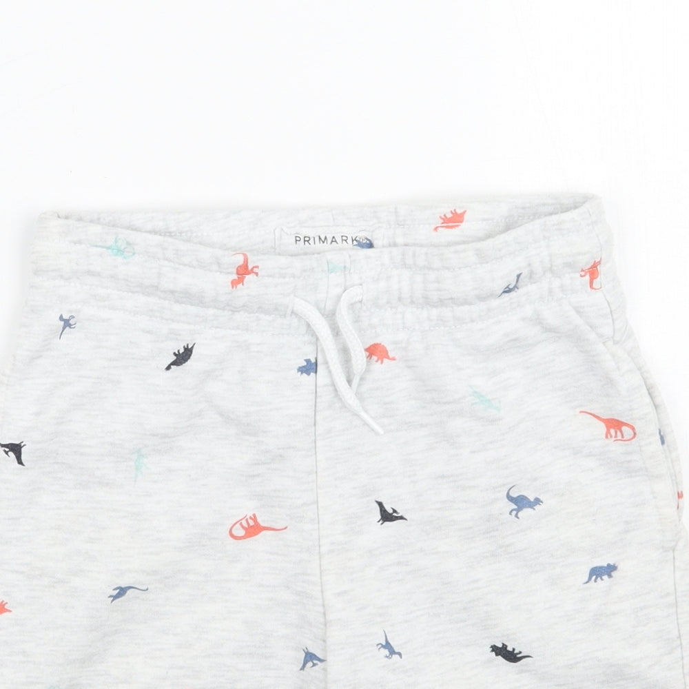 Primark Boys Grey Geometric  Sweat Shorts Size 6-7 Years