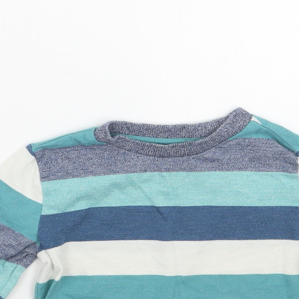F&F Boys Blue Striped  Basic T-Shirt Size 18-24 Months