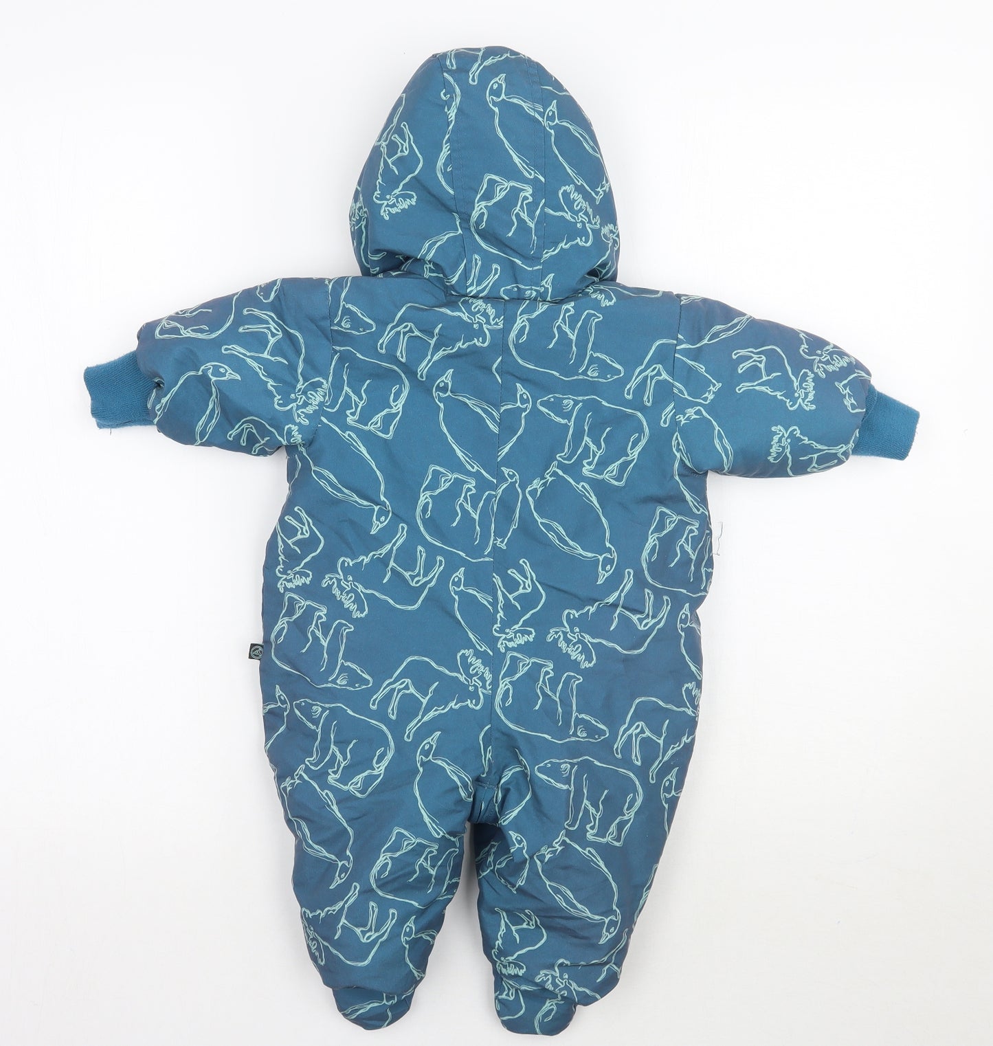 fransa Baby Blue Geometric  Babygrow One-Piece Size 0-3 Months