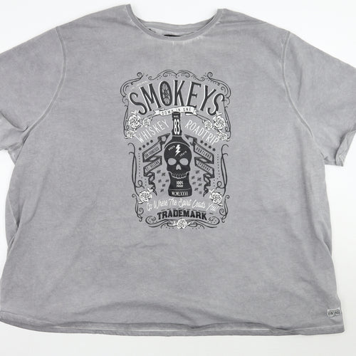 Jacamon Mens Grey    T-Shirt Size 4XL  - 5XL