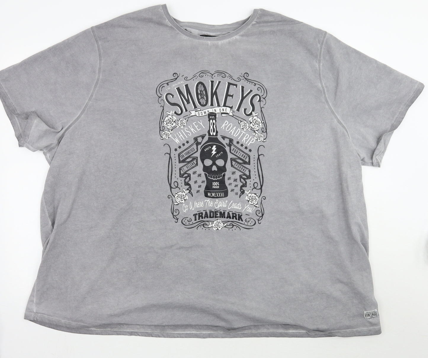 Jacamon Mens Grey    T-Shirt Size 4XL  - 5XL