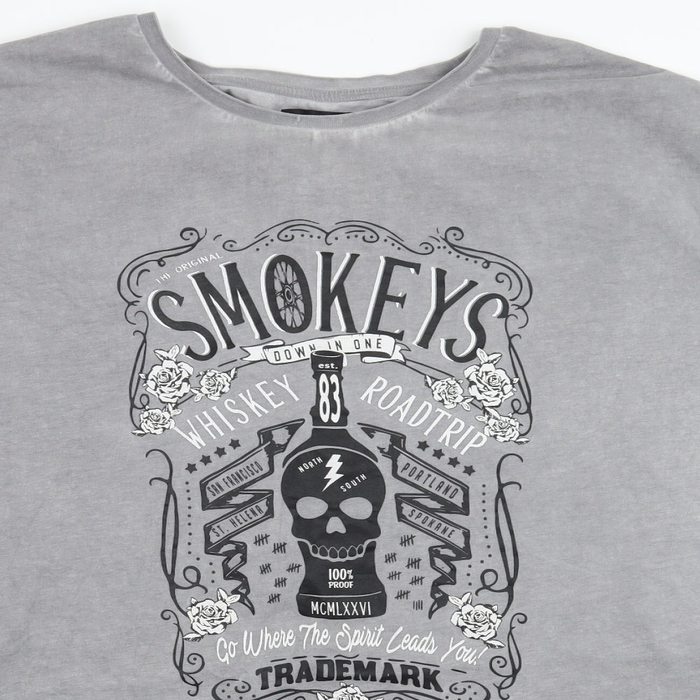 Jacamon Mens Grey    T-Shirt Size 4XL  - 5XL