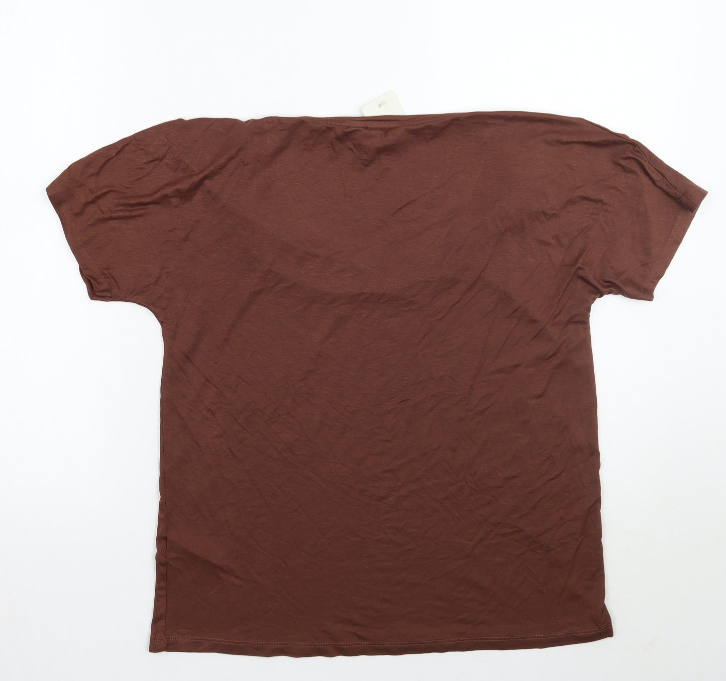 F&F Womens Brown   Basic T-Shirt Size 10