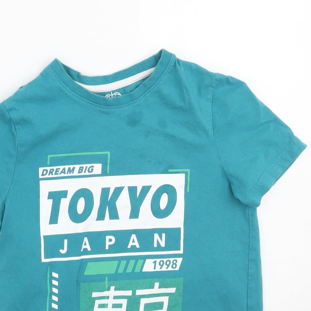 F&F Boys Green   Basic T-Shirt Size 8-9 Years
