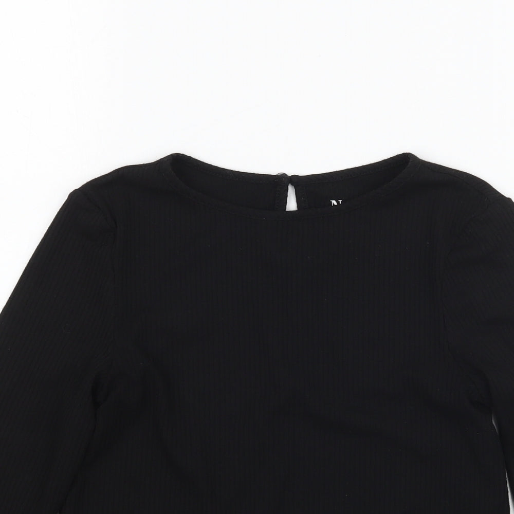 Nutmeg Girls Black   Basic T-Shirt Size 9-10 Years