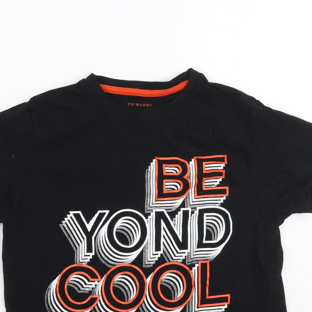 Primark Boys Black   Basic T-Shirt Size 9-10 Years