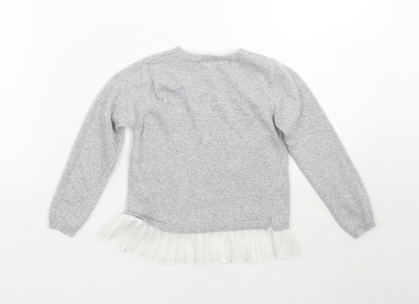 Primark Girls Grey   Pullover Jumper Size 4-5 Years