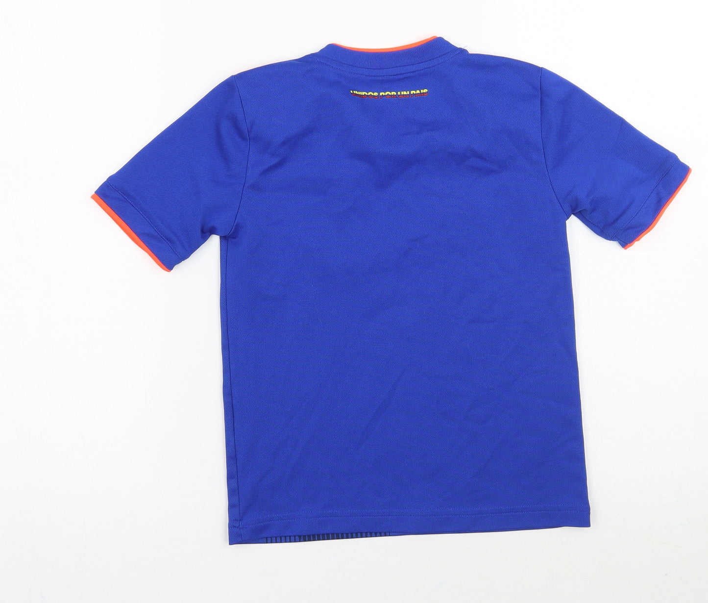 adidas Boys Blue   Basic T-Shirt Size 7-8 Years  - federacion colombriana de futbol