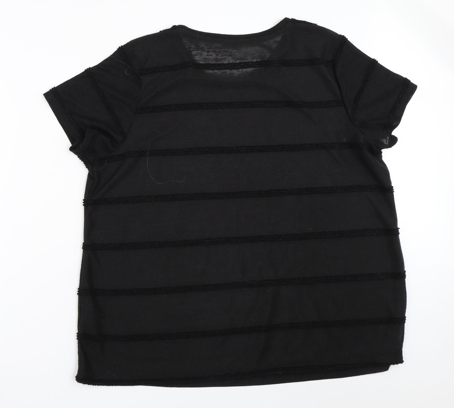 George Womens Black   Basic T-Shirt Size 20