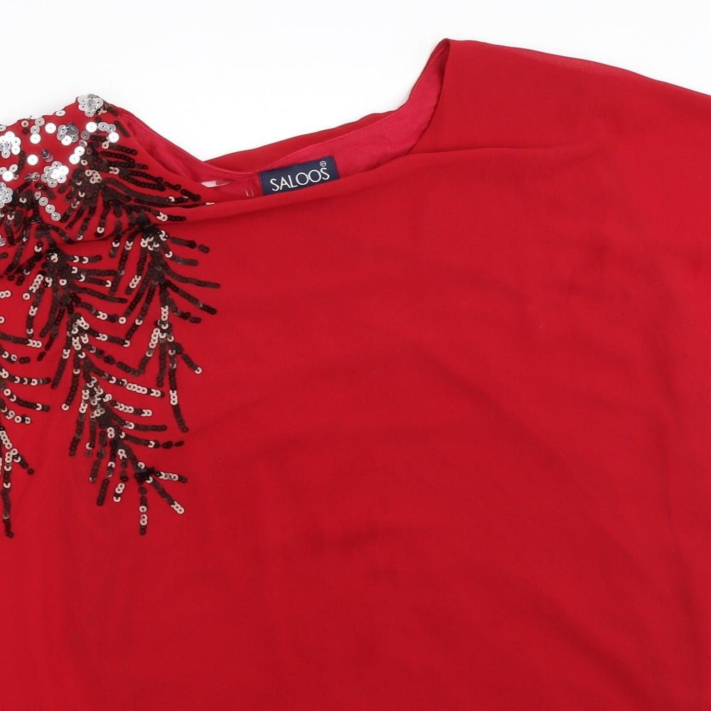 Saloos Womens Red   Basic Blouse Size 22