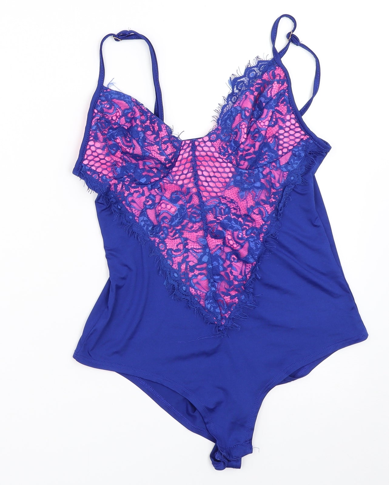 Vera & Lucy Womens Blue   Basic Blouse Size M  - bodysuit