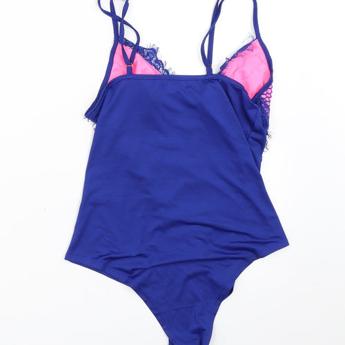 Vera & Lucy Womens Blue   Basic Blouse Size M  - bodysuit