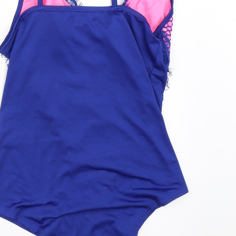 Vera & Lucy Womens Blue   Basic Blouse Size M  - bodysuit