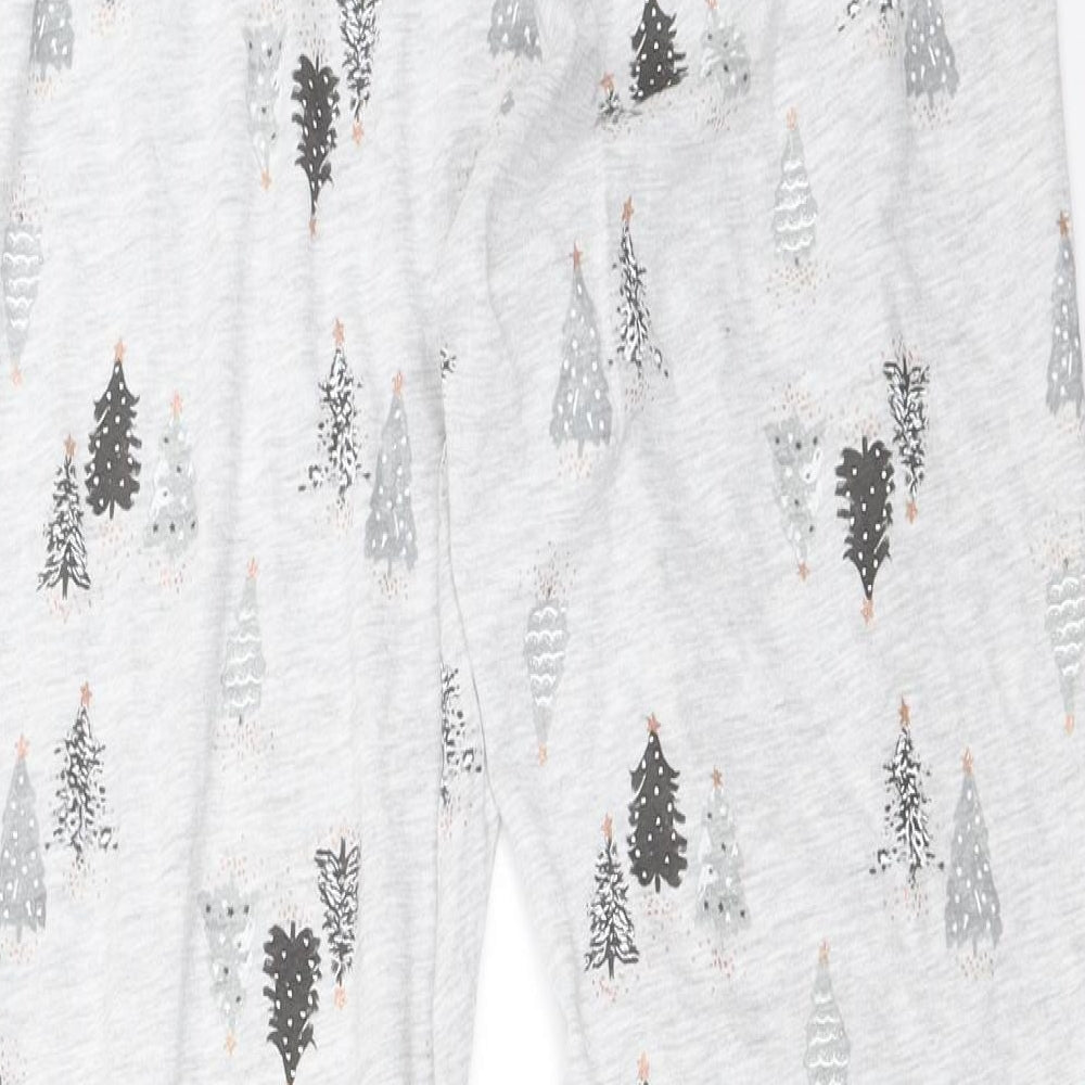 F&F Womens Grey Solid  Top Pyjama Pants Size 20