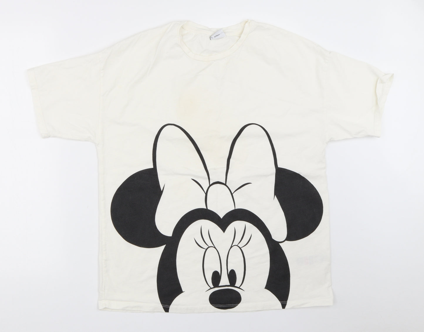 Disney Womens White   Basic T-Shirt Size 10  - mickey mouse