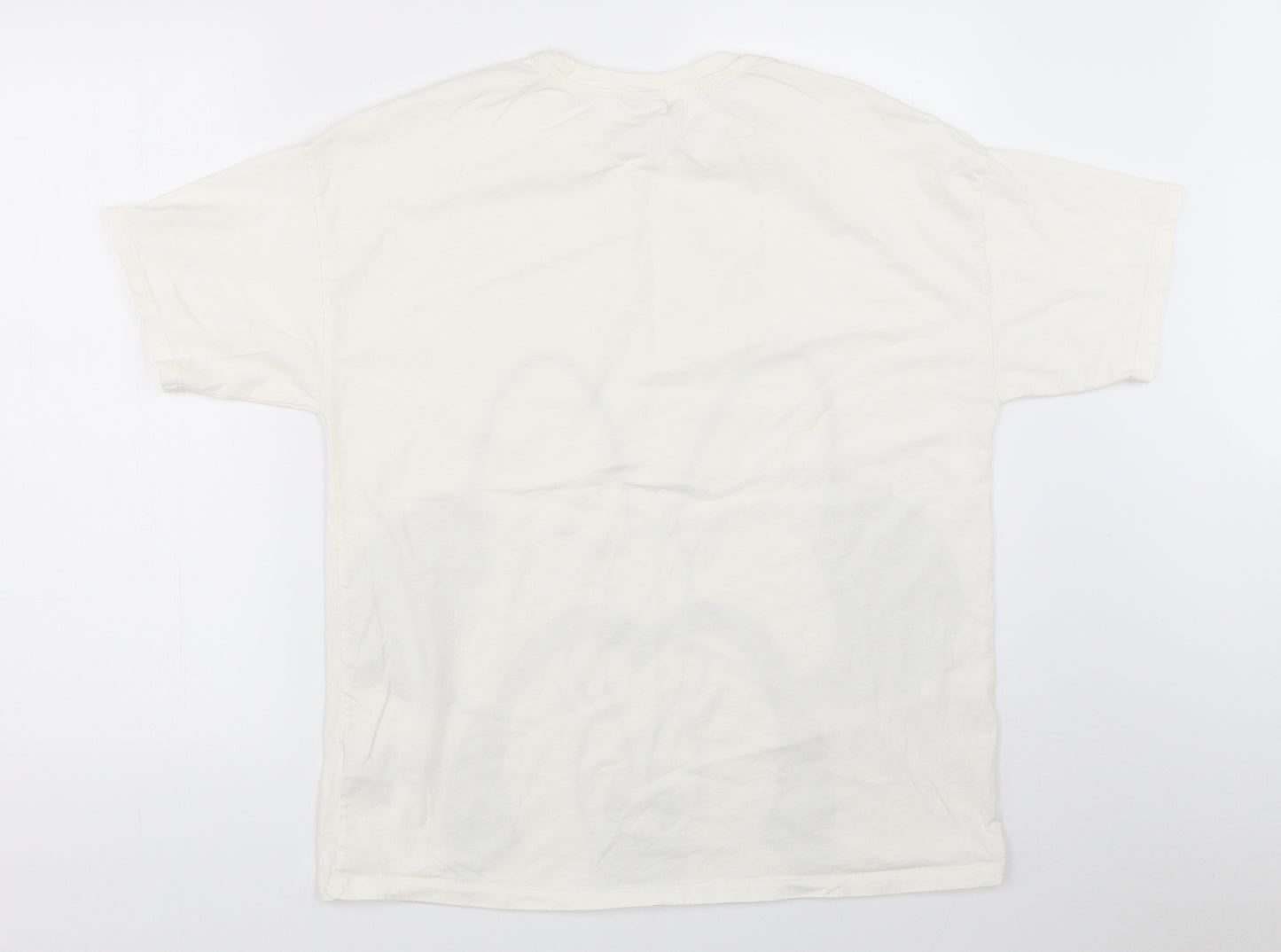 Disney Womens White   Basic T-Shirt Size 10  - mickey mouse