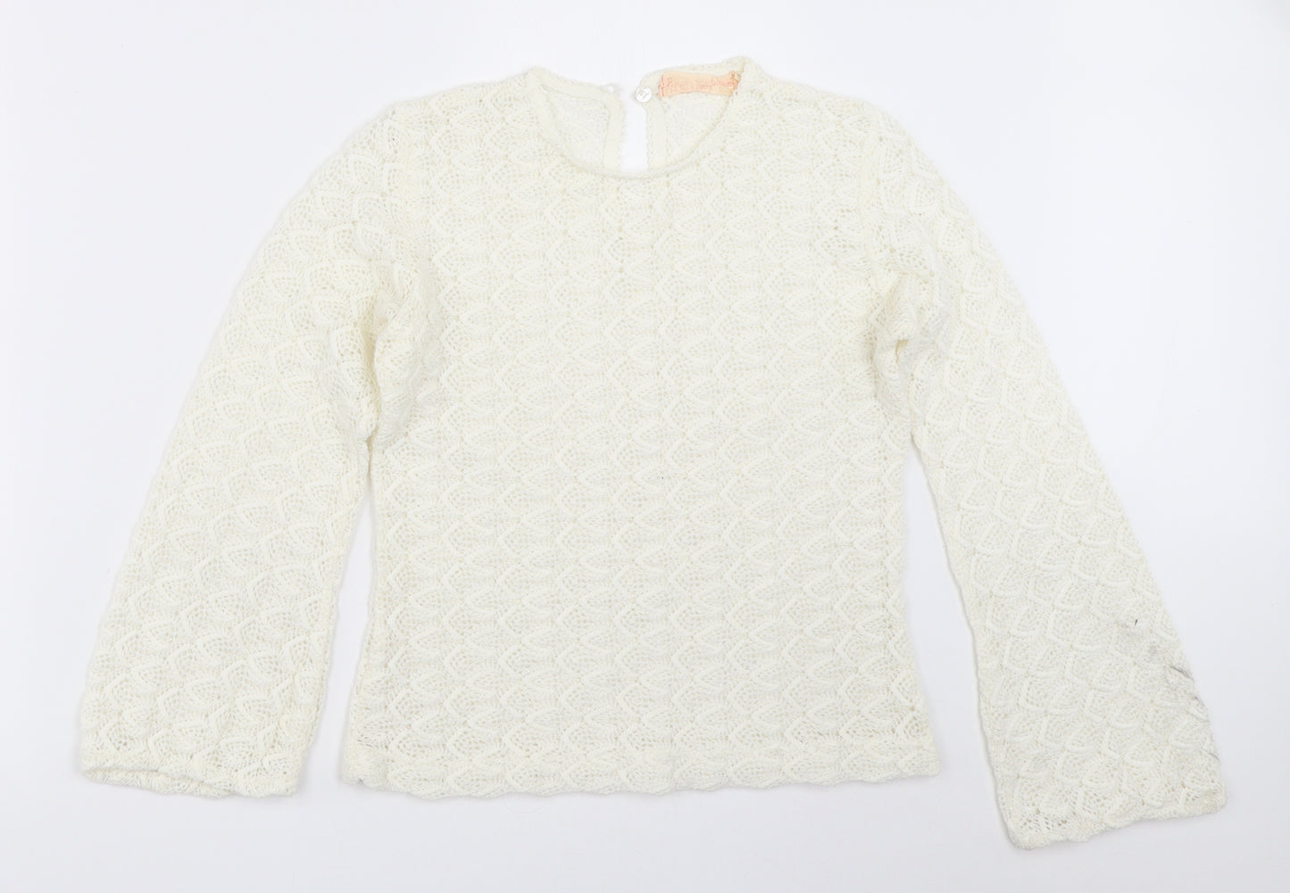 Brettles Womens Ivory   Basic Blouse Size 36