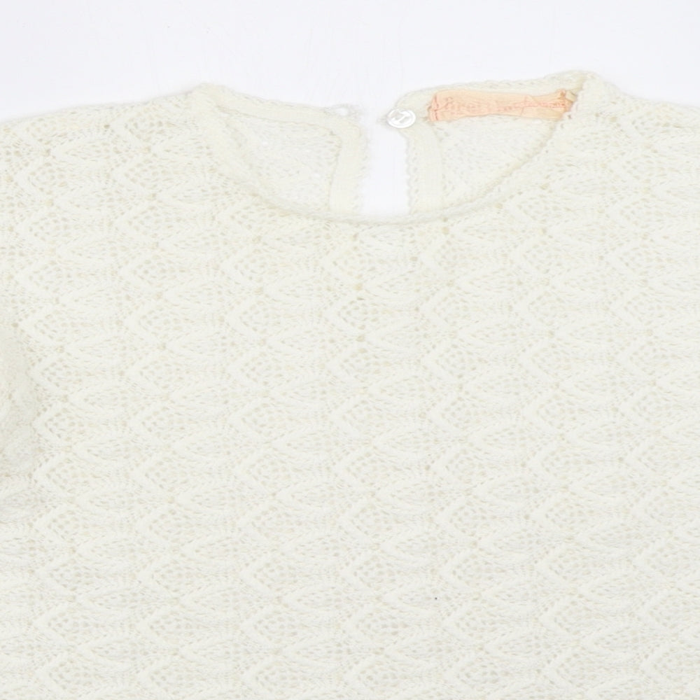 Brettles Womens Ivory   Basic Blouse Size 36