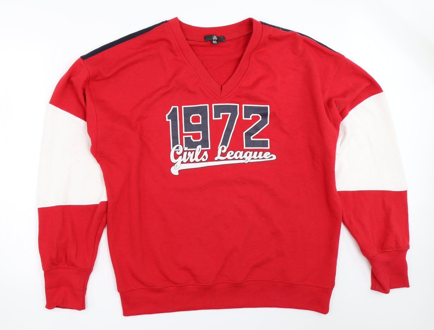 Missguided Womens Red   Pullover Sweatshirt Size 10  - oversized