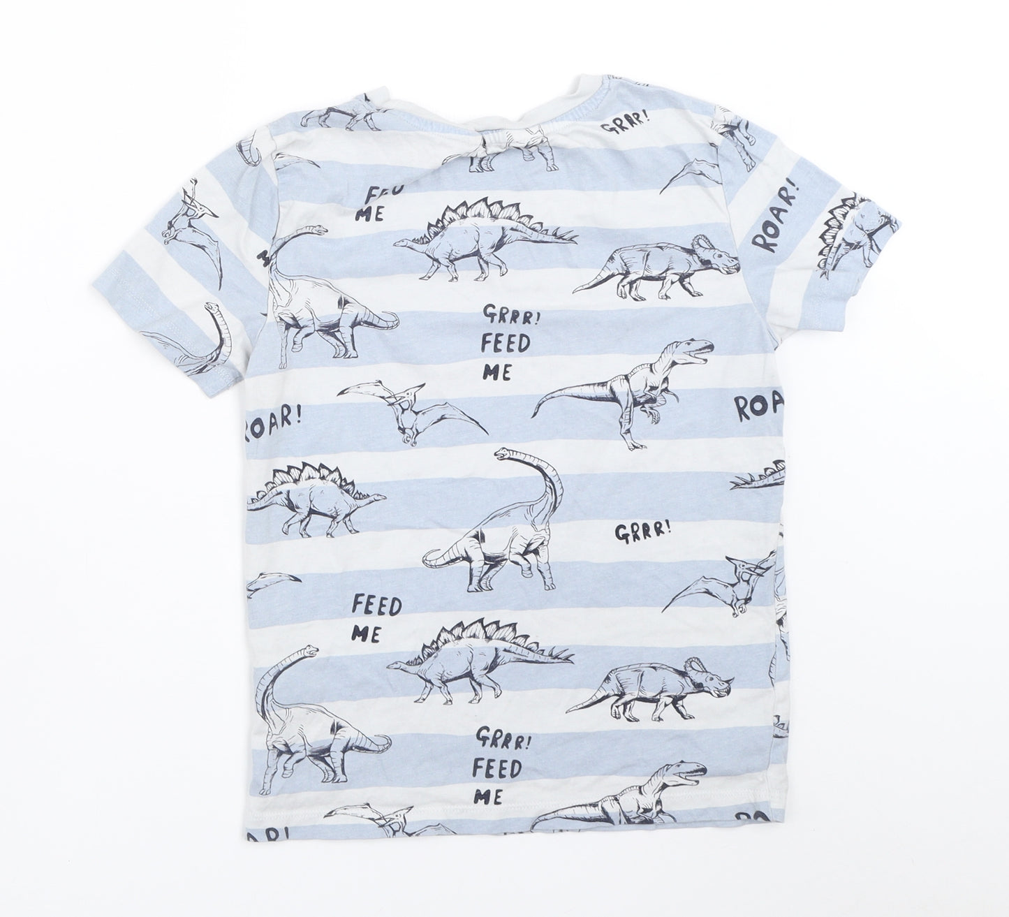 H&M Boys Blue Striped  Basic T-Shirt Size 9-10 Years