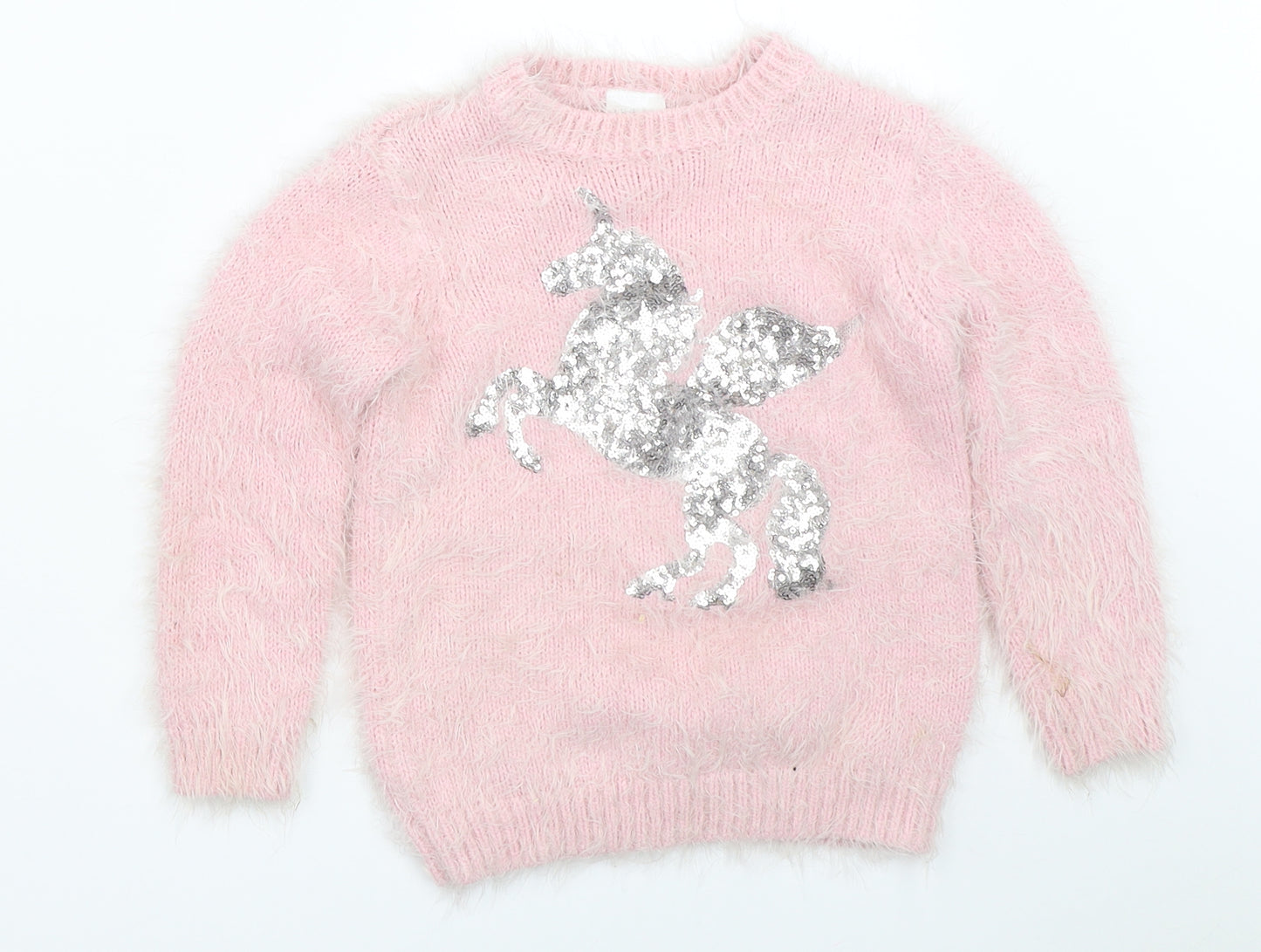 F&F Girls Pink   Pullover Jumper Size 8-9 Years