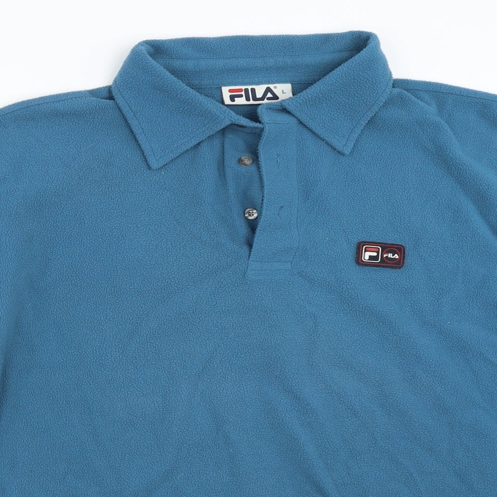 FILA Mens Blue  Fleece  T-Shirt Size L